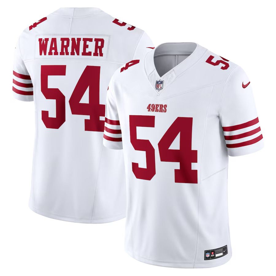 Men San Francisco 49ers #54 Fred Warner Nike White Vapor F.U.S.E. Limited NFL Jersey